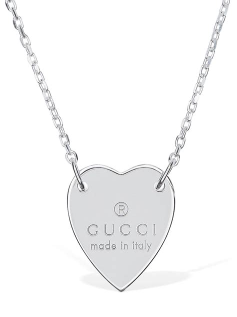 collana argento logo gucci prezzo|Collane e pendagli di lusso Gucci in argento .